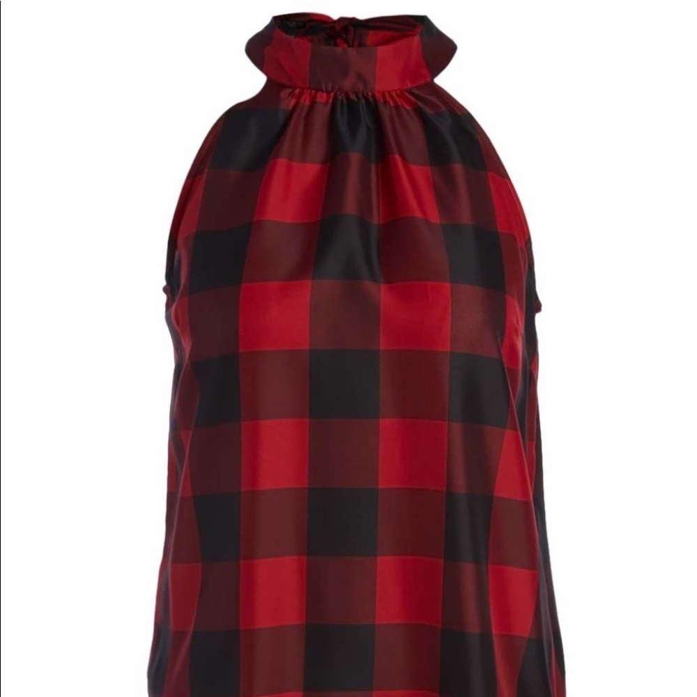 Talbots Black and Crimson Sleeveless Top